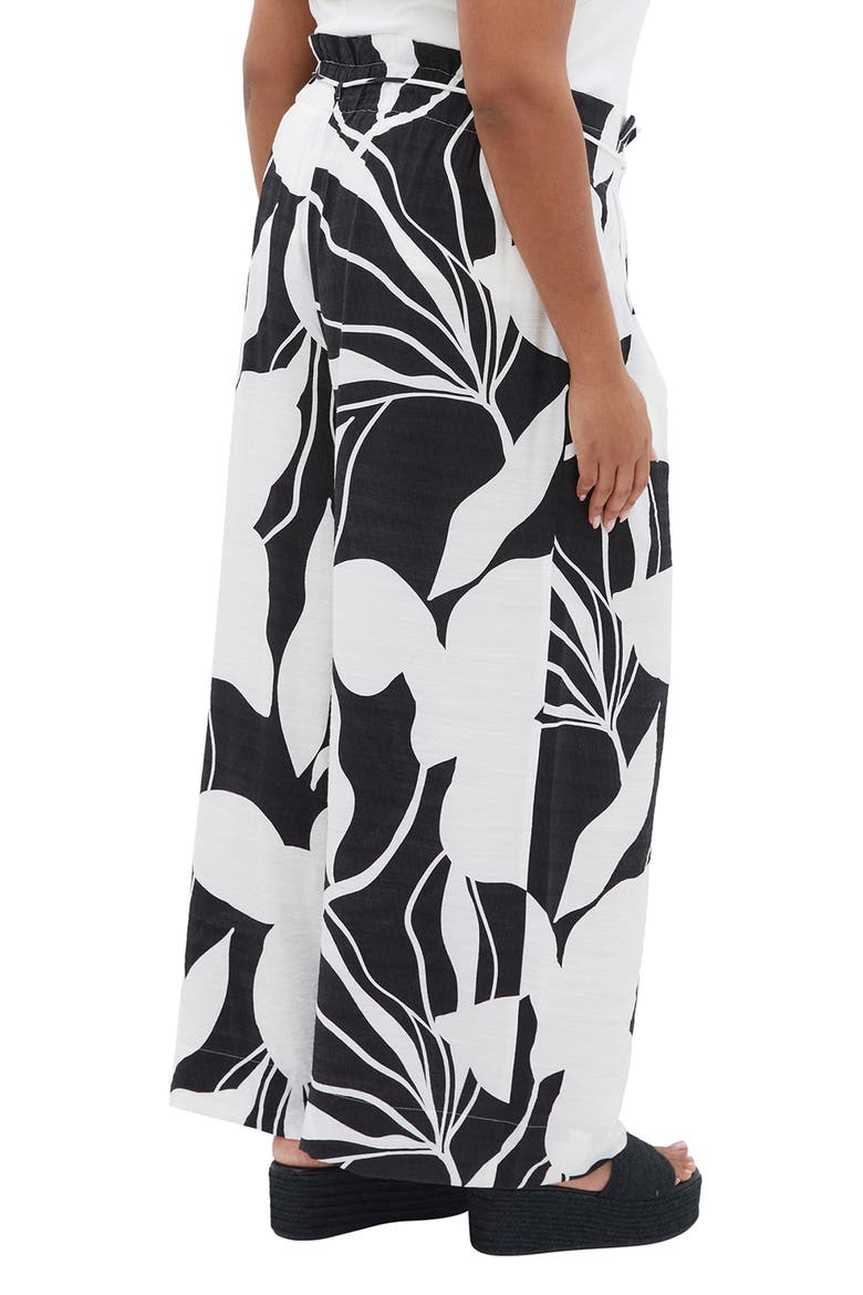 High Waist Wide Leg Pants, Alternate, color, PALM PARADISE