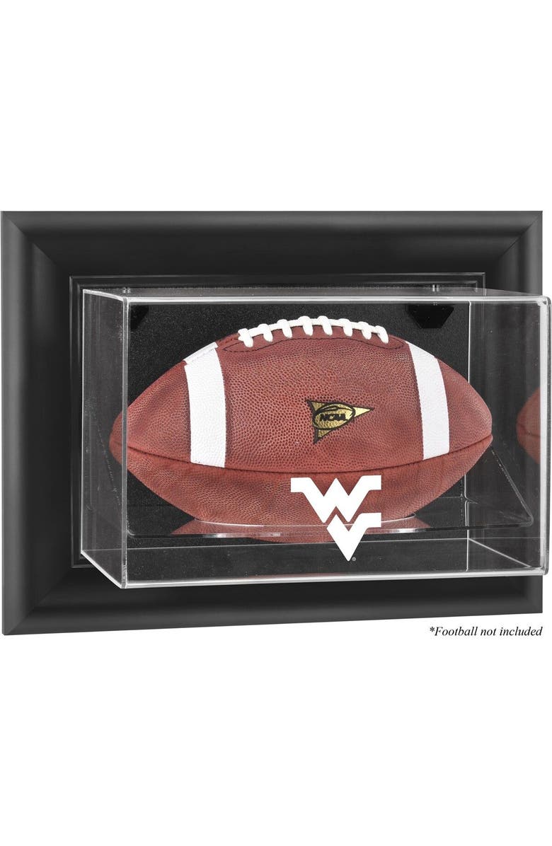 FANATICS AUTHENTIC West Virginia Mountaineers Black Framed Wall-Mountable Football Display Case, Main, color,