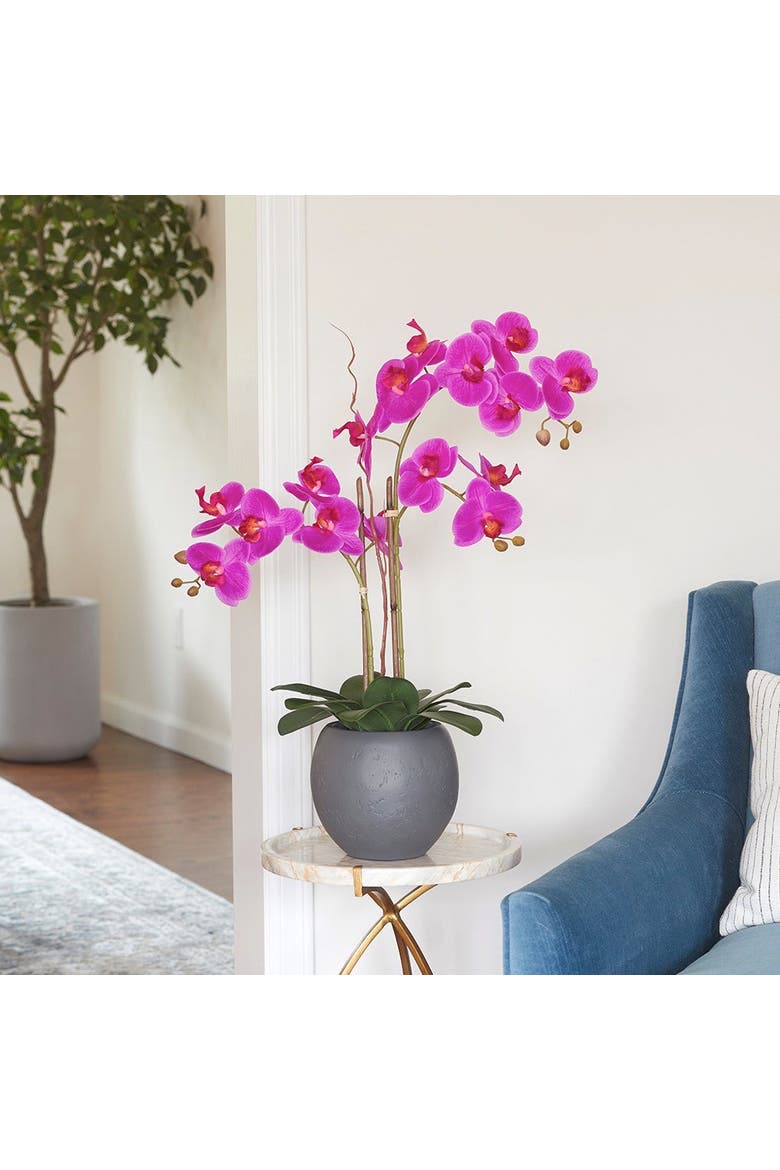 Artificial Pink Double Stem Orchid, Alternate, color, Pink