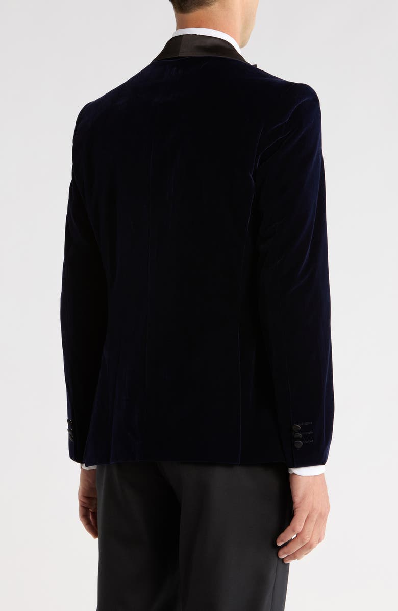 TOM BAINE Shawl Collar Velvet Dinner Jacket, Alternate, color, Navy
