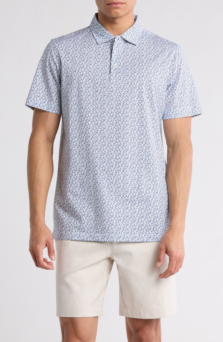 Bugatchi Victor Floral Print Knit Polo, Main, color, 