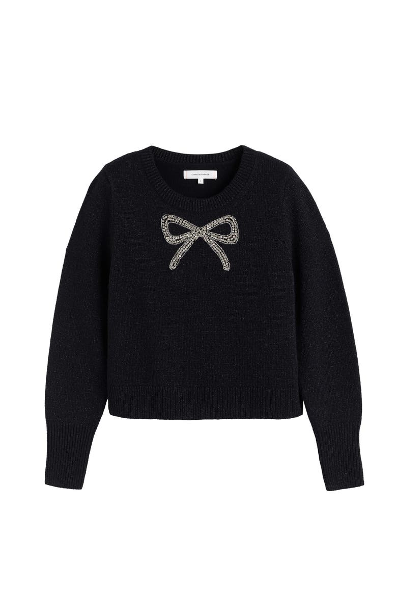 Chinti & Parker Embellished Bow Sweater, Alternate, color,