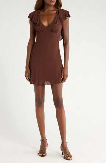 Reformation Arni Cap Sleeve Empire Waist Minidress