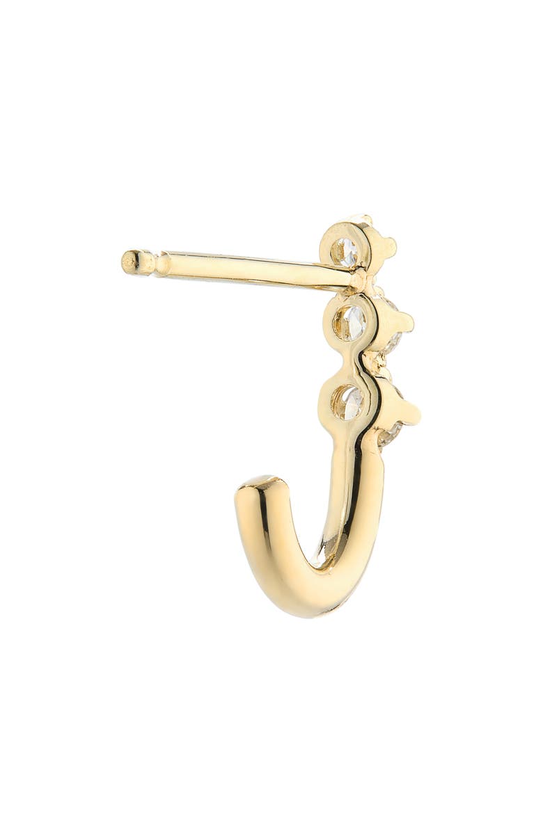 Zoë Chicco 14K Gold Diamond J-Hook Stud Earrings, Alternate, color, 14K Yellow Gold