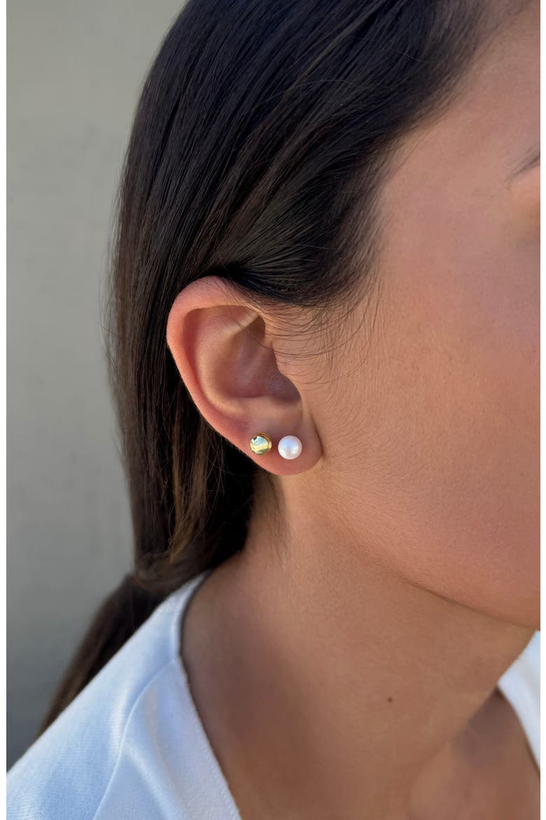 Set of 3 Assorted Stud Earrings, Alternate, color, GOLD