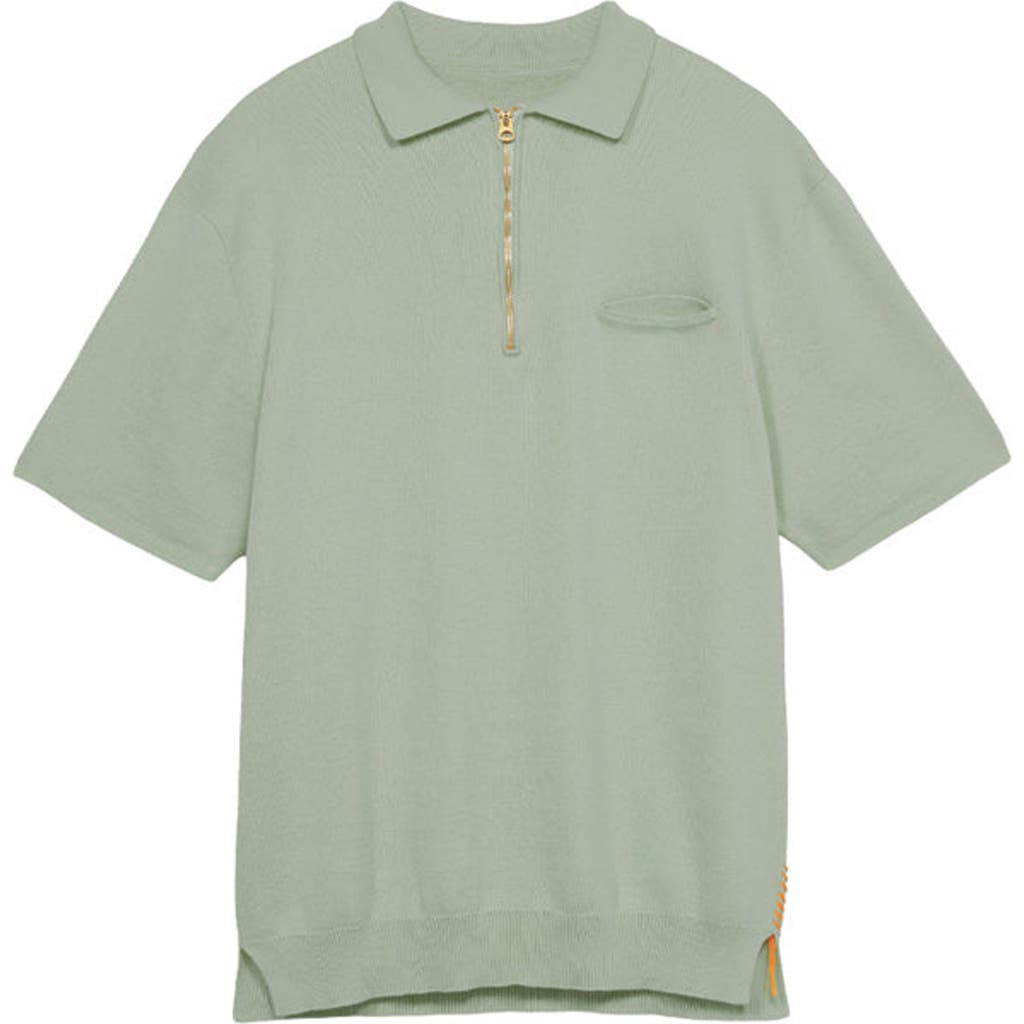 Fortela Laight 3/4 Zip Short Sleeve Polo In Green