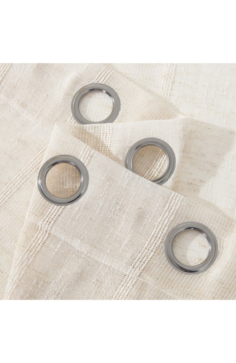 DAINTY HOME Set of 2 Sheer Curtain Panels, Alternate, color, Linen