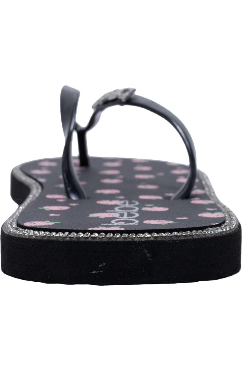 bebe Peach Flip Flop, Alternate, color, Black