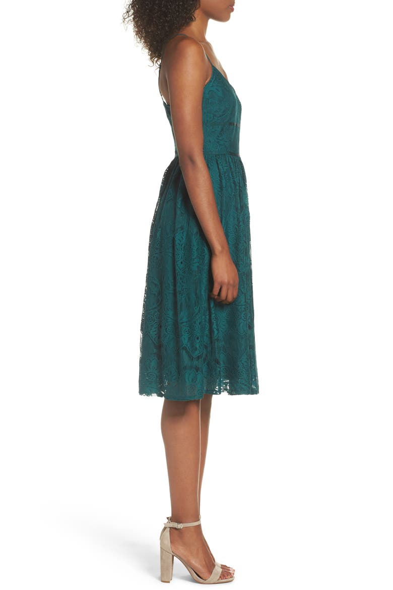 BB Dakota Galena Fit & Flare Dress, Alternate, color, VERDE