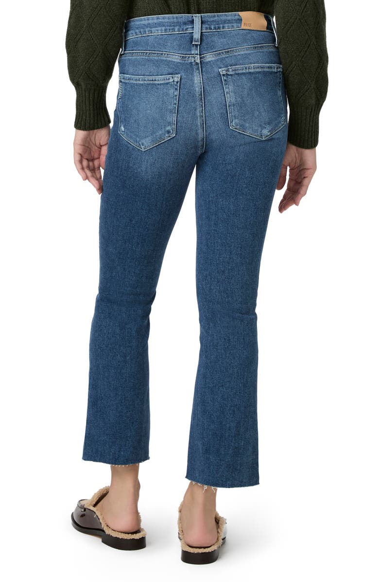 PAIGE Colette Raw Hem Crop Flare Jeans, Alternate, color, Magnolias