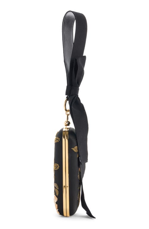 Givenchy Show Embroidered Satin Clutch In Black