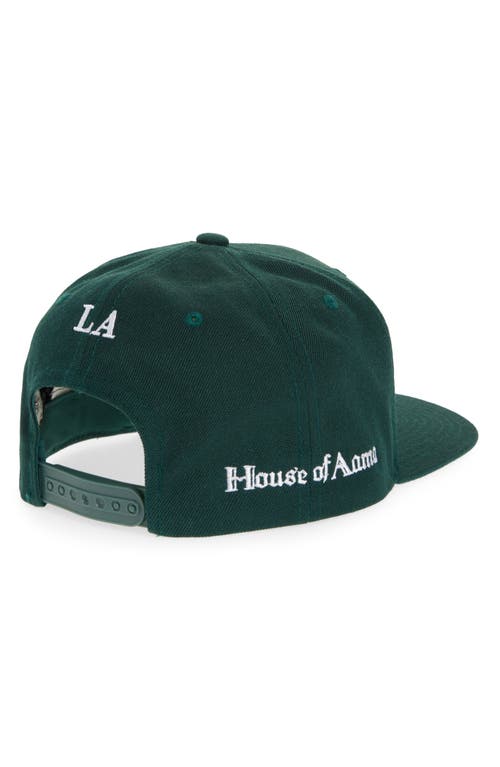 House Of Aama Embroidered Baseball Cap In Green