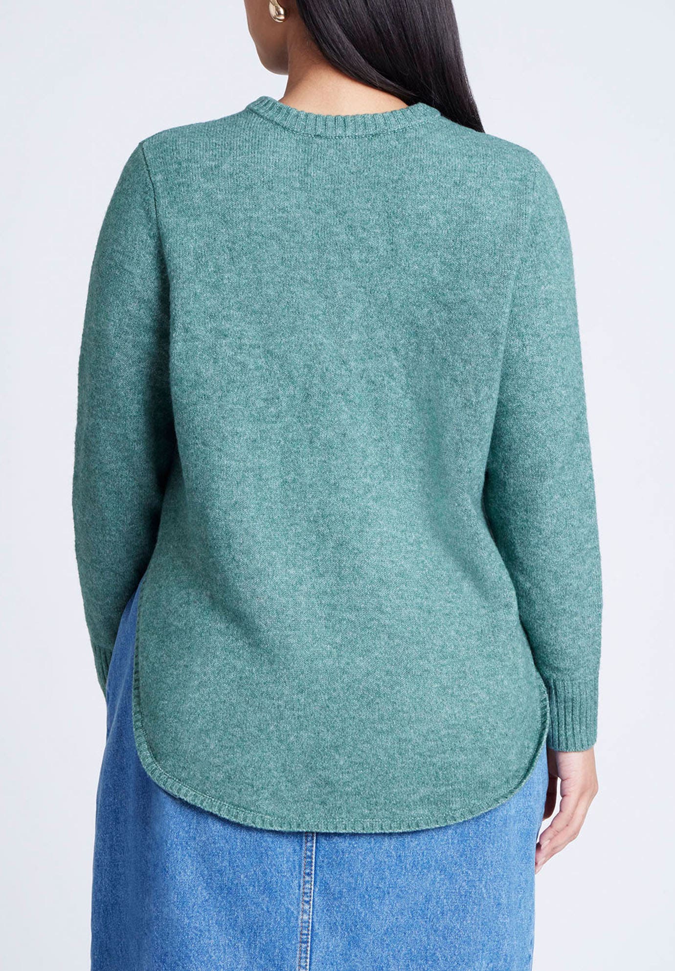 Scoop Hem Sweater - image 2