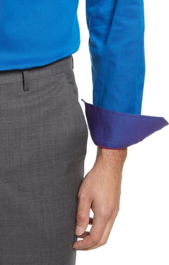 Men's Tailored Fit Stretch Solid Dress Shirt