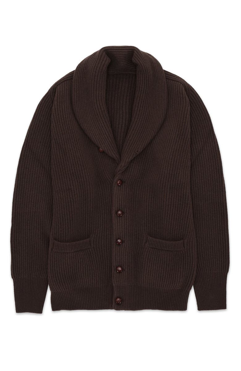 Fortela Stoke Cashmere Cardigan, Main, color, Dark Brown