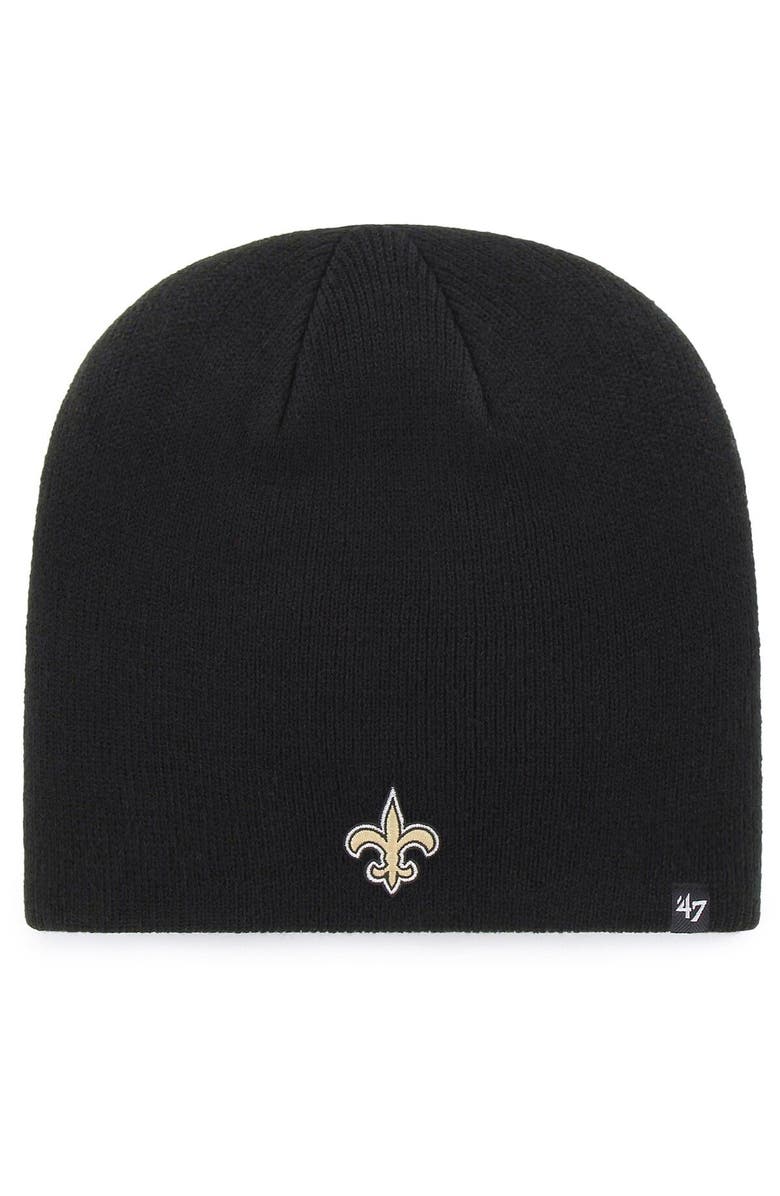 '47 Men's '47 Black New Orleans Saints Primary Logo Knit Beanie, Main, color, Black
