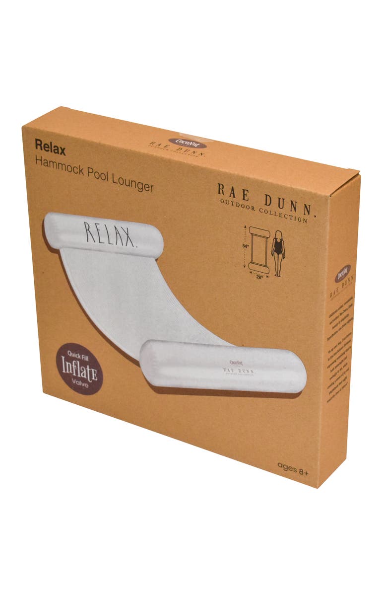 Rae Dunn Relax Hammock Pool Lounge 54"X 28", Alternate, color, White