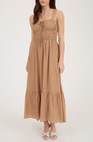 Blu Pepper Scrunch Maxi Dress