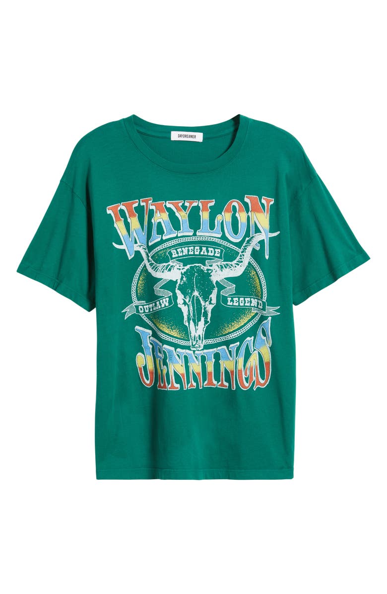 Daydreamer Waylon Jennings Outlaw Legend Graphic T-Shirt, Alternate, color, Hunter