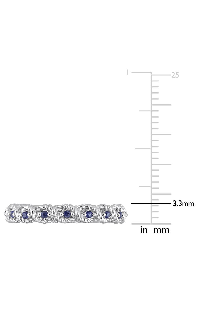 Julianna B. Created Gemstone Infinity Eternity Ring 10k, Alternate, color, Created Sapphire/White Gold