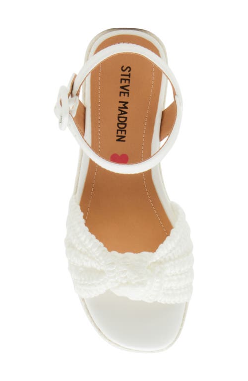Steve Madden Kids' Jcookie Platform Sandal In White