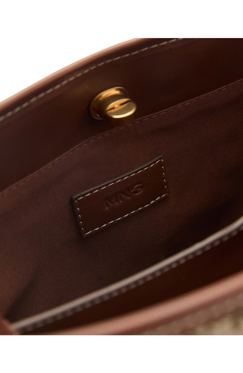 MANGO Medium Logo Jacquard Shopper Bag, Alternate, color,