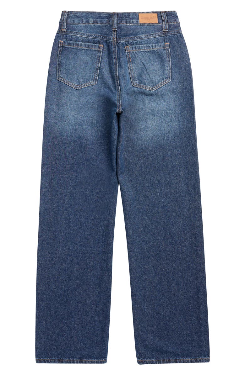 GOGO STAR Kids' Studded Wide Leg Jeans, Alternate, color, Dark Wash