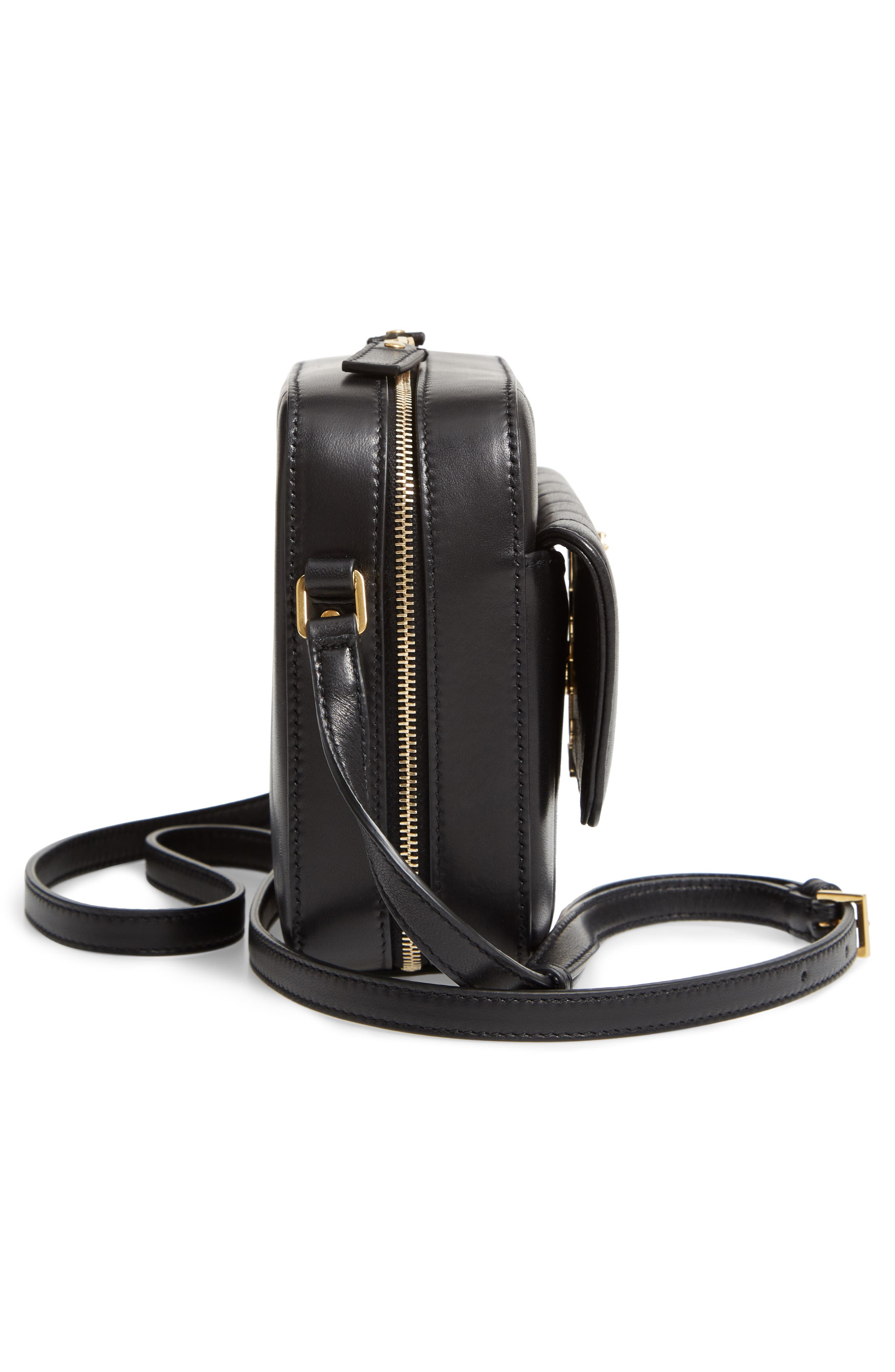 Saint Laurent Vicky Leather Camera Bag, Alternate, color, 
