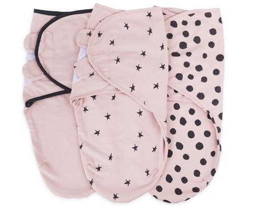 Ely's & Co. Adjustable Swaddle Blanket 3 Pack in Blush Abstract  product