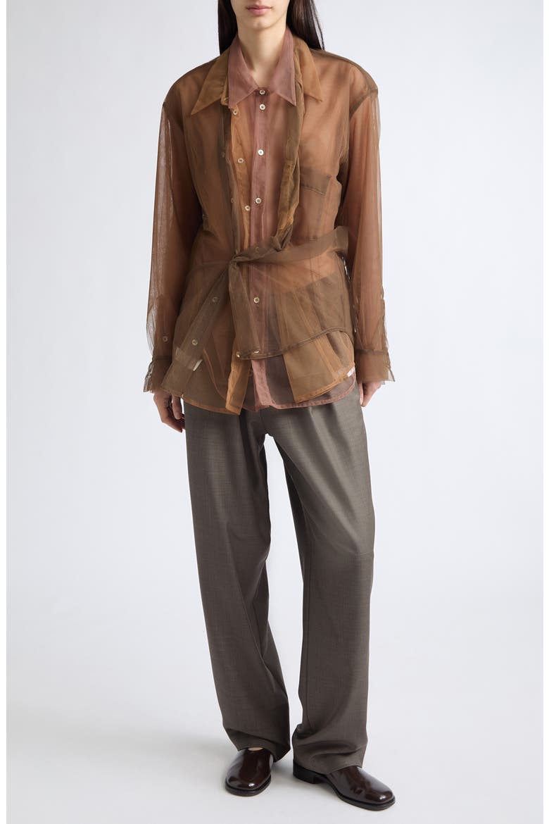 Twist Tulle Triple Shirt, Alternate, color, WOOD TRIPLE TULLE COMBO