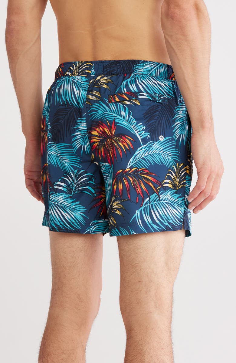 Original Penguin Print Volley Swim Trunks, Alternate, color, Sargasso Sea