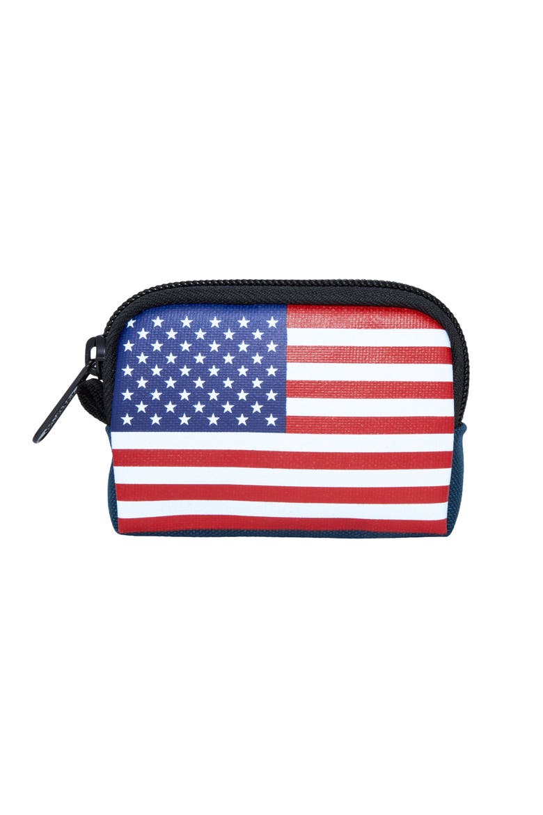 Stars and Stripes Coin Purse, Main, color, Navy