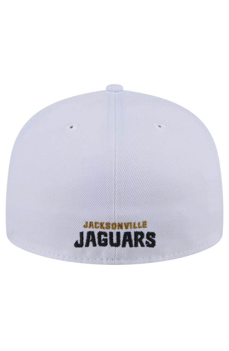 New Era Men's New Era  White Jacksonville Jaguars Throwback Crawl Omaha 59FIFTY Fitted Hat, Alternate, color, 