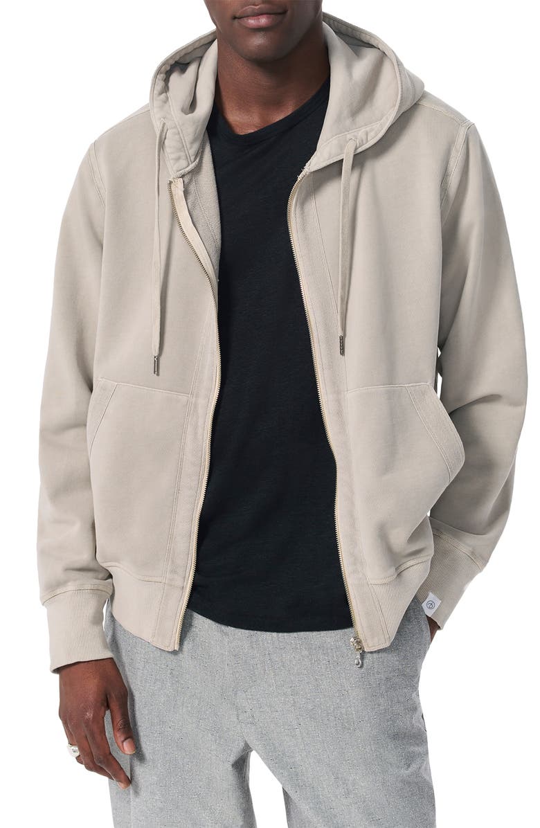 rag & bone Carlin Taped Hoodie, Main, color, Stone