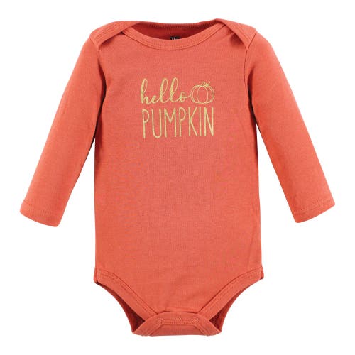 Hudson Baby Infant Breathable Cotton Long-sleeve Bodysuit Bundle 3 Count In Multi