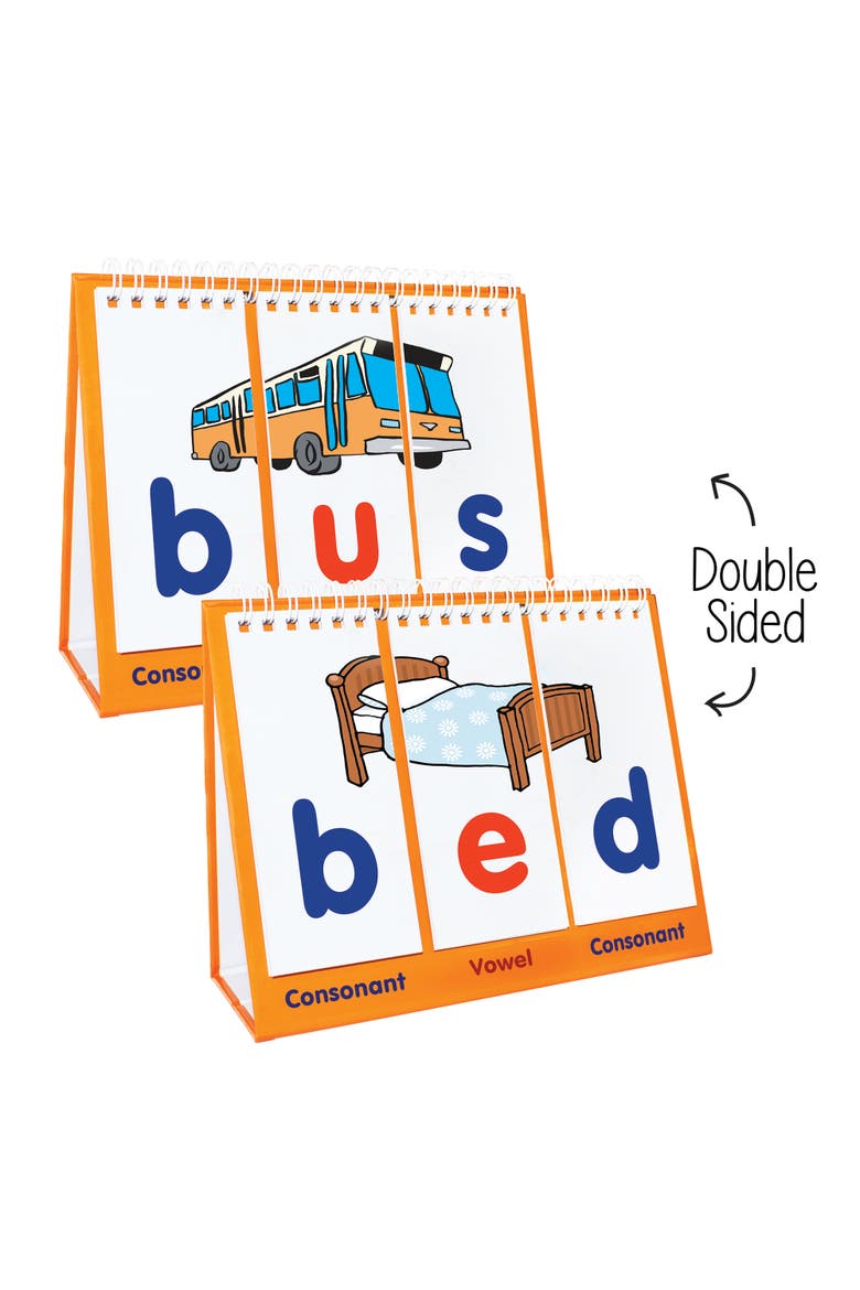 CVC Consonant Vowel Consonant Words Flash Cards, Alternate, color, Multicolored
