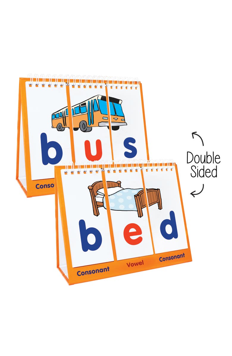 Junior Learning CVC Consonant Vowel Consonant Words Flash Cards, Alternate, color, Multicolored