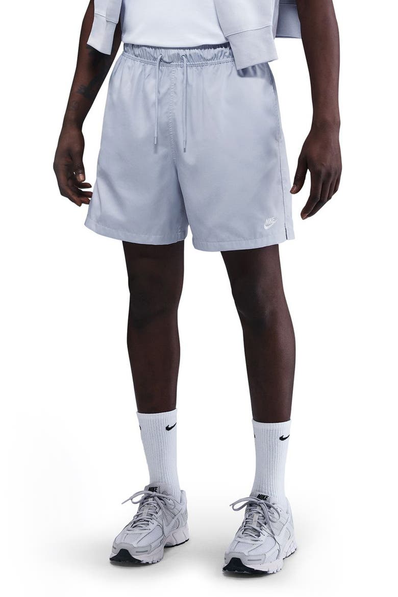 Club Woven Flow Shorts, Main, color, 057 GHOST/WHITE