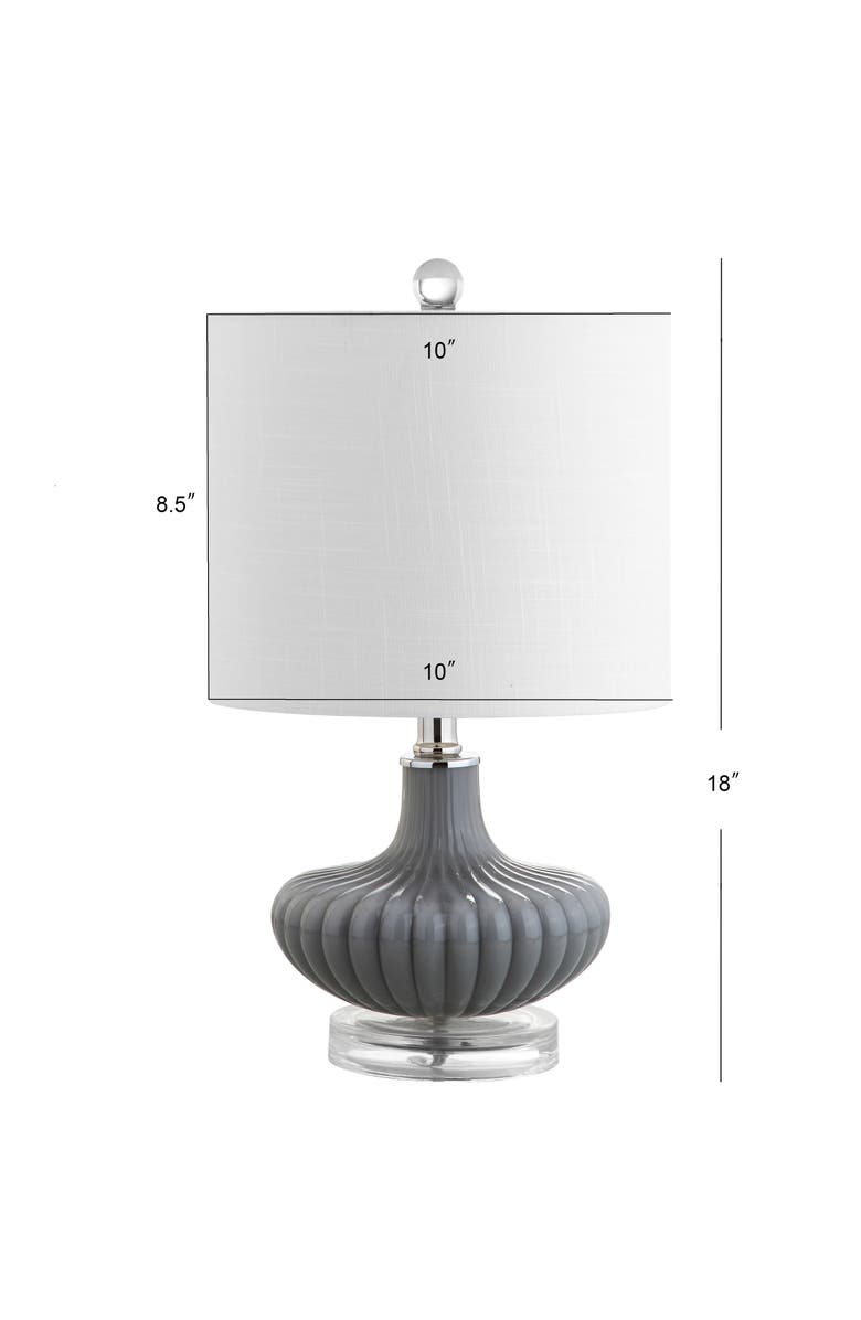 JONATHAN Y Kamille Glass and Lucite LED Table Lamp, Alternate, color, Gray/Clear