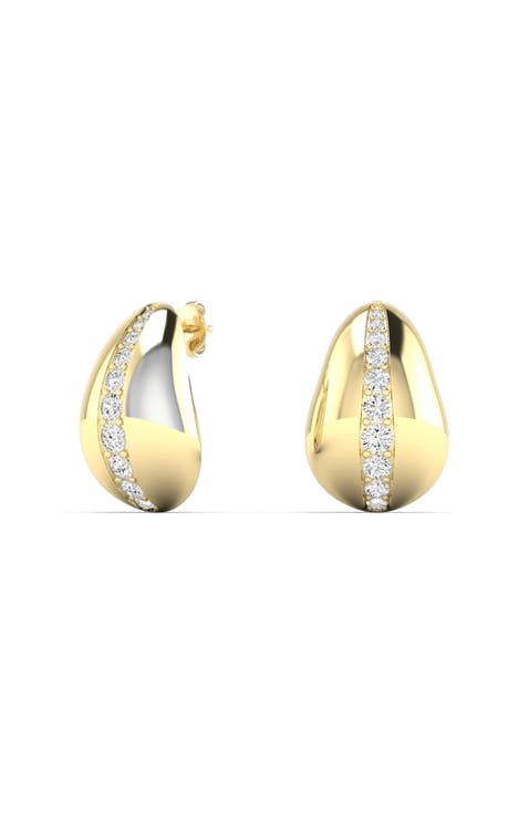 Diamond Cloud Lab Diamond Earrings in 14K Gold