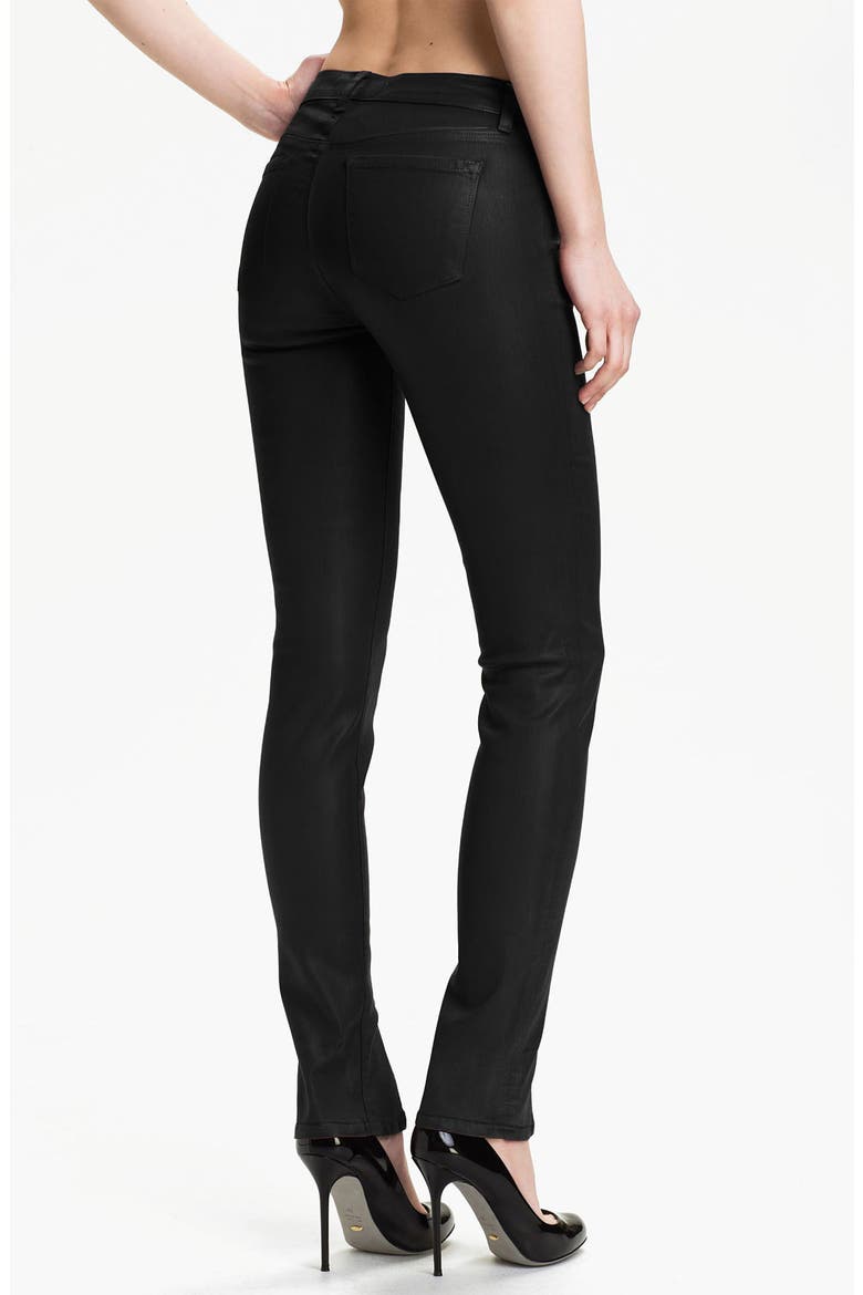 Coated Stretch Skinny Jeans, Alternate, color, COATED STEALTH