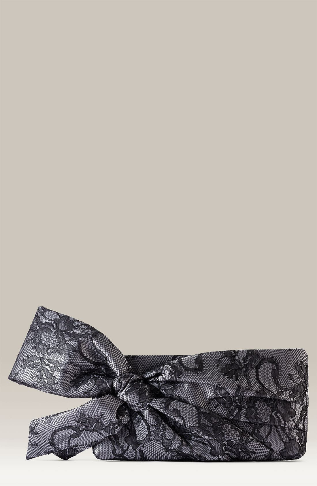 Valentino 'Day Lace' Bow Clutch, Main, color, 