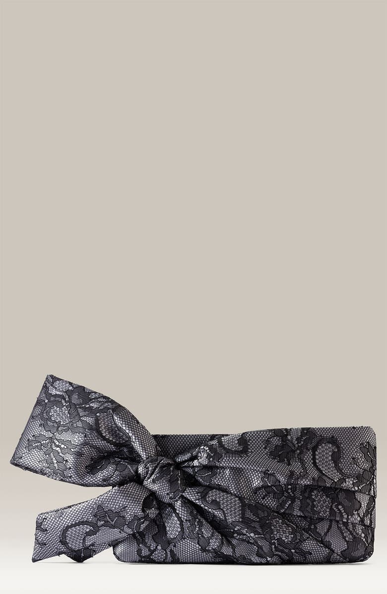 Valentino 'Day Lace' Bow Clutch, Main, color,