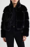 BCBG Chubby Crop Faux Fur Jacket