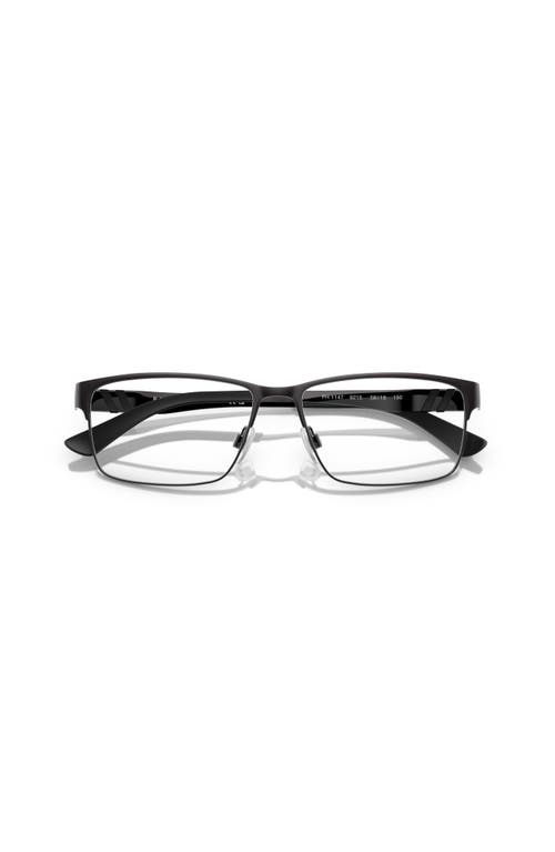 Polo Ralph Lauren 58mm Rectangle Optical Glasses In Black