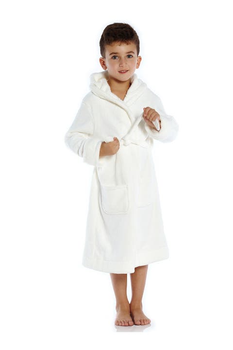 Kids Fleece Hooded Robe, Solid Colors