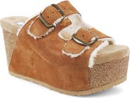 ZIGI Faux Shearling Platform Sandal