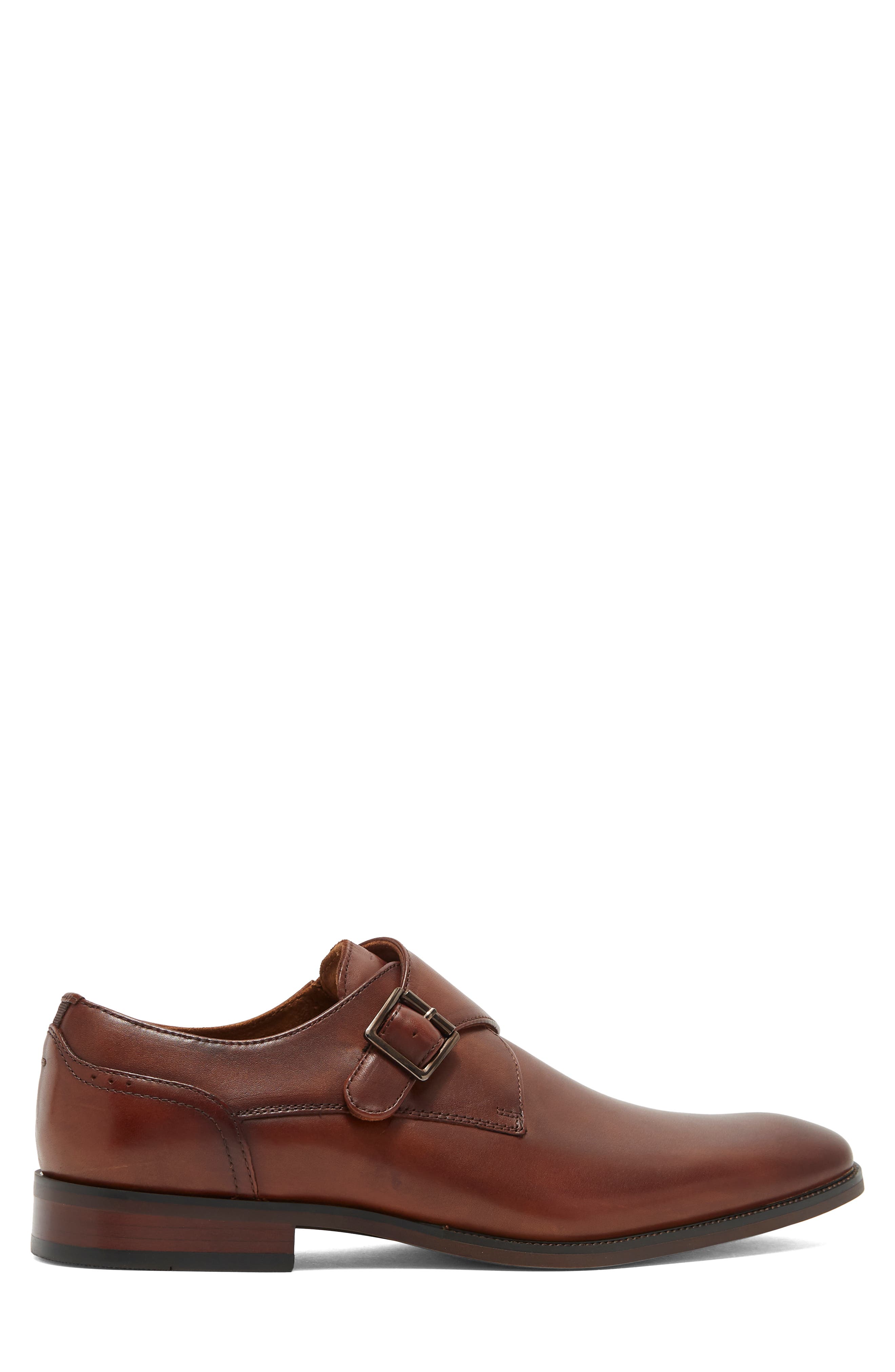 Ravello Leather Monk Strap Shoe, Alternate, color, COGNAC