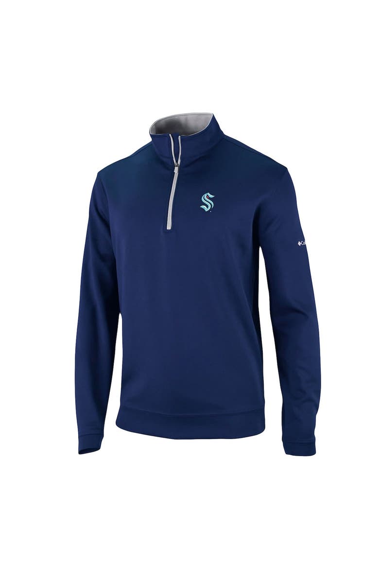 Men's Columbia Deep Sea Blue Seattle Kraken Wickham Hills Omni-Wick Quarter-Zip Jacket, Alternate, color, Navy