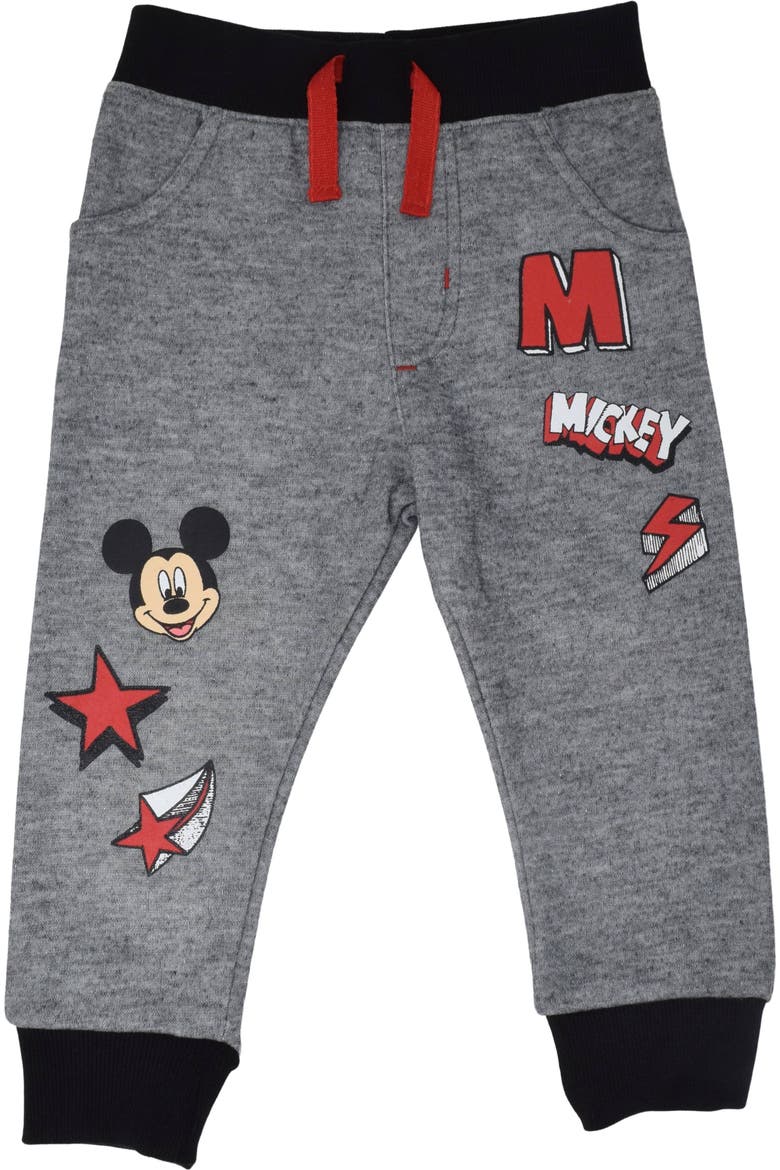 Mickey Mouse Fleece Jogger Pants 2-pack (baby), Alternate, color, Mickey Black Red Grey